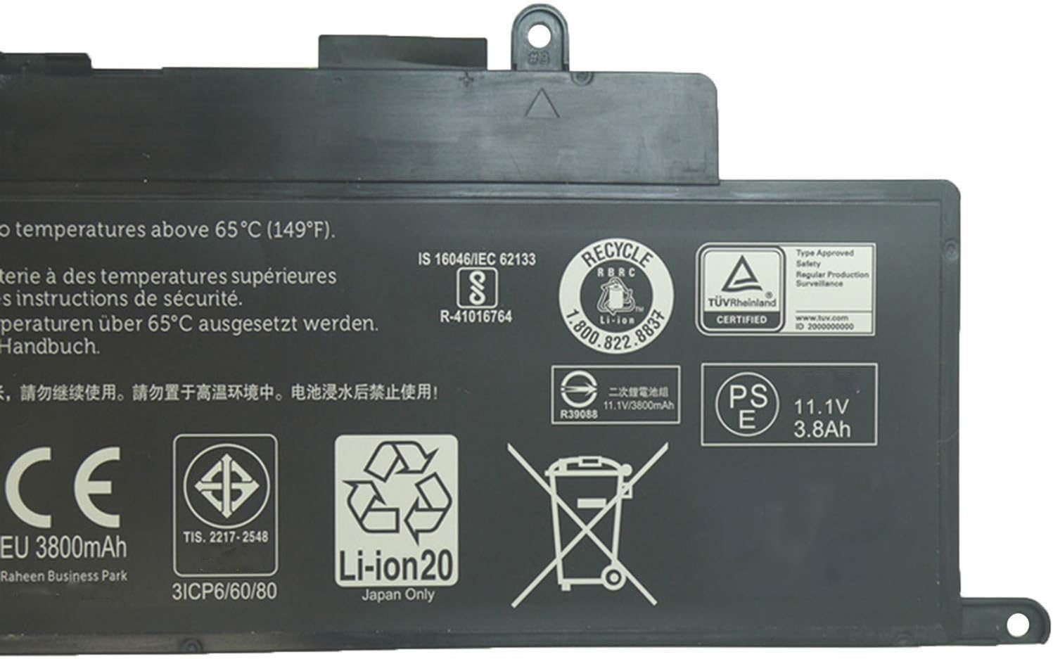 GK5KY 4K8YH 04K8YH 92NCT 092NCT 0GK5KY 0WF28 Laptop Battery Replacement for Dell Inspiron 11 3147 3148 3152 3153 3157 3158 Inspiron 13 7347 7348 7352 7353 7359 Inspiron 15 7558 7568(11.1V 43Wh) - Image 4