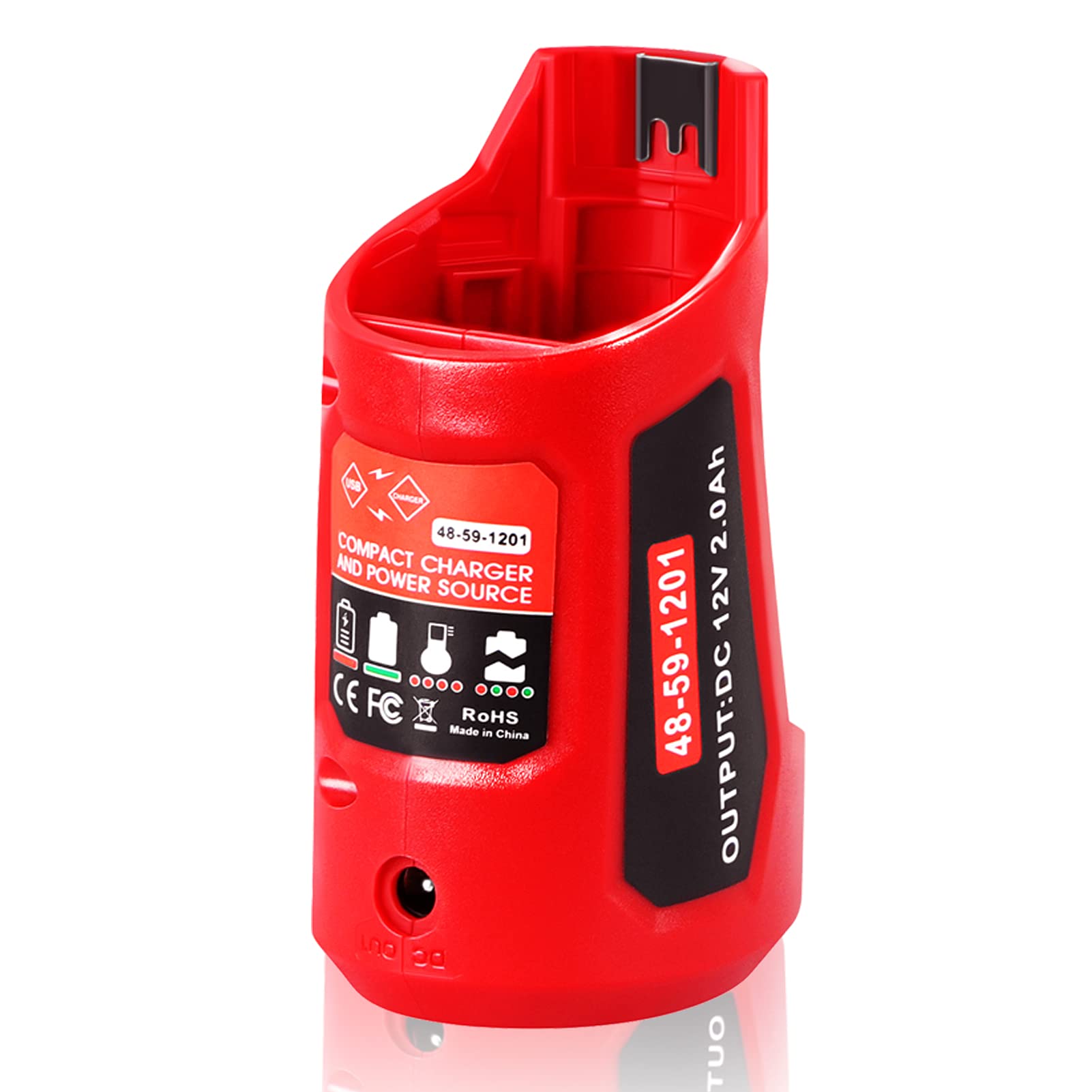 Photo 1 of ?Multifunction ? 12V USB Power Source Replacement for M12 Milwaukee 12V Battery Charger M12 Adapter Compatible with Milwaukee Heated Jacket 45-59-1201 USB Charger
