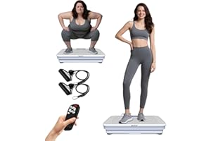 ROTAI Vibration Plate Exercise Machine, Vibration Plate for Lymphatic Drainage & Weight Loss, Whole Body Vibration Plate 400 lbs Capacity, Shake Plate for Men and Women