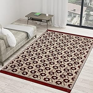 Vram 6D Short Flower Designer Superfine Velvet Carpet |Rug |Living Room| Bedroom | Hall | School | Temple | Bedside…