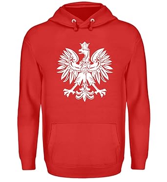 Hochwertiger Unisex Kapuzenpullover Hoodie - Wappen Polen Polnische Flagge Polska Adler Fahne Geschenk