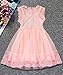 NNJXD Flower Girl's Wedding Dress Lace Sleeveless Tulle Summer Vintage Dresses Size (120) 4-5 Years Pink