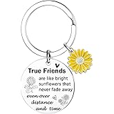 Nimteve Sunflower Gifts for Friends Friendship Gifts for Women Friend Keychain Bestie Gifts Christmas Birthday Gifts for Friends Leaving Going Away Gift Farewell Gifts Sunflower Gifts Keychain
