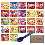 Jell-O Gelatin 3 ounce all 22 flavors in a box with color changing spoon