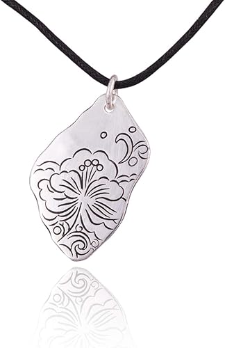 Amazon 990純銀シルバー 富貴な花 ペンダントネックレス レディースメンズ ヴィンテージ彫り花 ジュエリー ハンドメイド 古風の文芸 ネックレス 通販