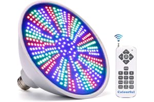 CYNLINK Pool Light Bulb, 120V 40W RGB Color Changing LED Pool Lights for Inground Pool with Remote Control, E26 Replacement Bulbs for 500W Pentair and Hayward Lighting Fixture 1 Pack