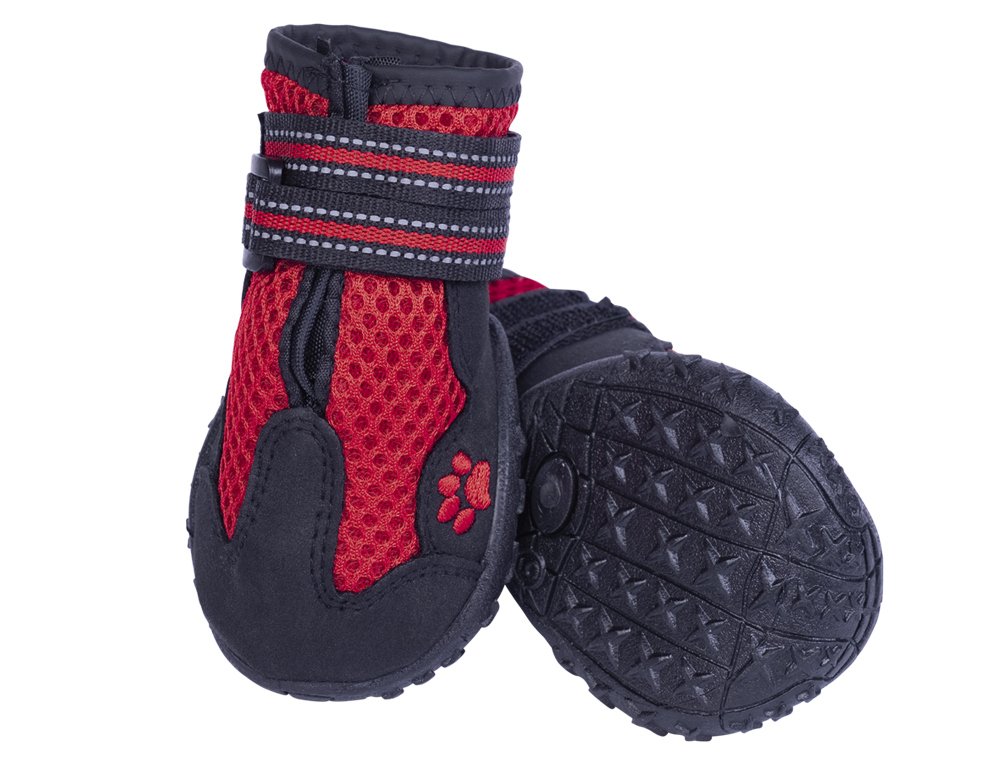 Nobby Runners 75994 M5-C-01 Dog Shoe Mesh Pack of 2 Size XL Red