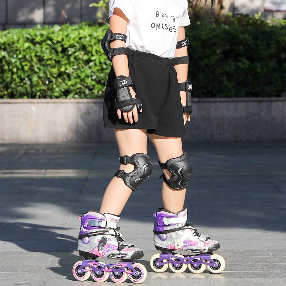 boruizhen Kids & Adult/Youth Knee and Elbow Pads with Wrist Guards 3 in 1 Protective Gear Set for Skateboarding Cycling BMX Bike Scooter Skating Rollerblading Riding : Sports & Outdoors