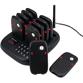 Retekess TD175S Wireless Calling System,Food Buzzer System, 10 Pagers | for Food Court, Food Truck, Church Nursery, 2625ft Long Range, 7 Call Modes, 4 Keypad Modes, Plug and Play