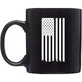 Rogue River Tactical Tattered Distressed American Flag Coffee Mug - USA Flag Novelty Cup Gift For Any Patriot