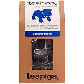 teapigs, Earl Grey Strong Black Tea, Made with Whole Leaves, Whole Leaf Tea Temples, 50 Count, Pack of 50, Bold, Bergamot-Forward Flavor