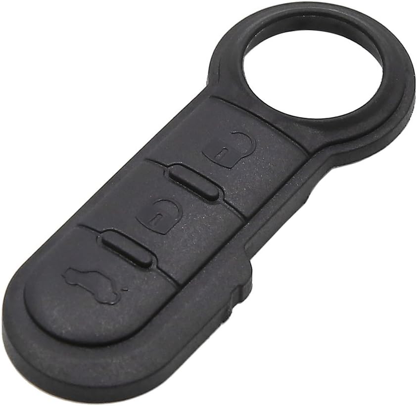 sourcing map 3 Key Buttons Remote Control Car Fob Key Case Shell Black for Fiat, 2.4" x 0.9" x 0.2"