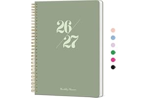 TAJA Monthly Planner 2026-2027, 2 Year Months Calendar Planner 2026-2027, Runs from January 2026 - Decembe 2027, 7" x 10", 24 Months, Perfect for School Office Home Planning - Green