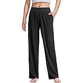 JOCMIC Girls Wide Leg Pants Elastic Waist Flowy Casual Trousers with Pockets for Teens Juniors