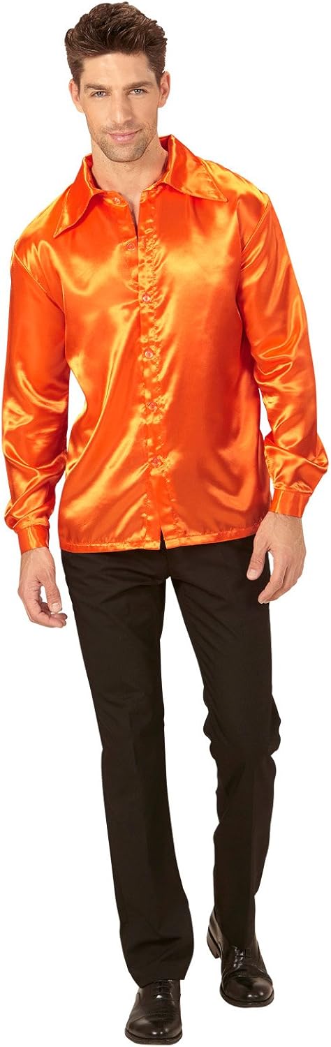Widmann ? 70s Disco Shirt, Orange, XL - Image 4