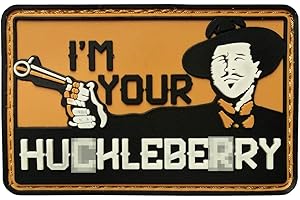 EHOPE I'm Your H*ckleBe*ry Funny Tactical Hook & Loop Patch PVC Patch 3.15" x 2.16" Sized (Tan)