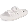 CUSHIONAIRE Women's Fame recovery cloud slide with +Comfort