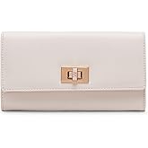 Anne Klein Women's Ak Large Flap Wallet with Enamel Turn Lock