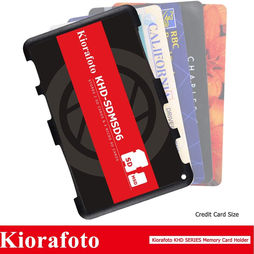 Kiorafoto Credit Card Size Memory Card Holder Storage Case for 2 SD Cards + 4 TF Cards, SD SDHC SDXC and TF Case Holder - Image 4
