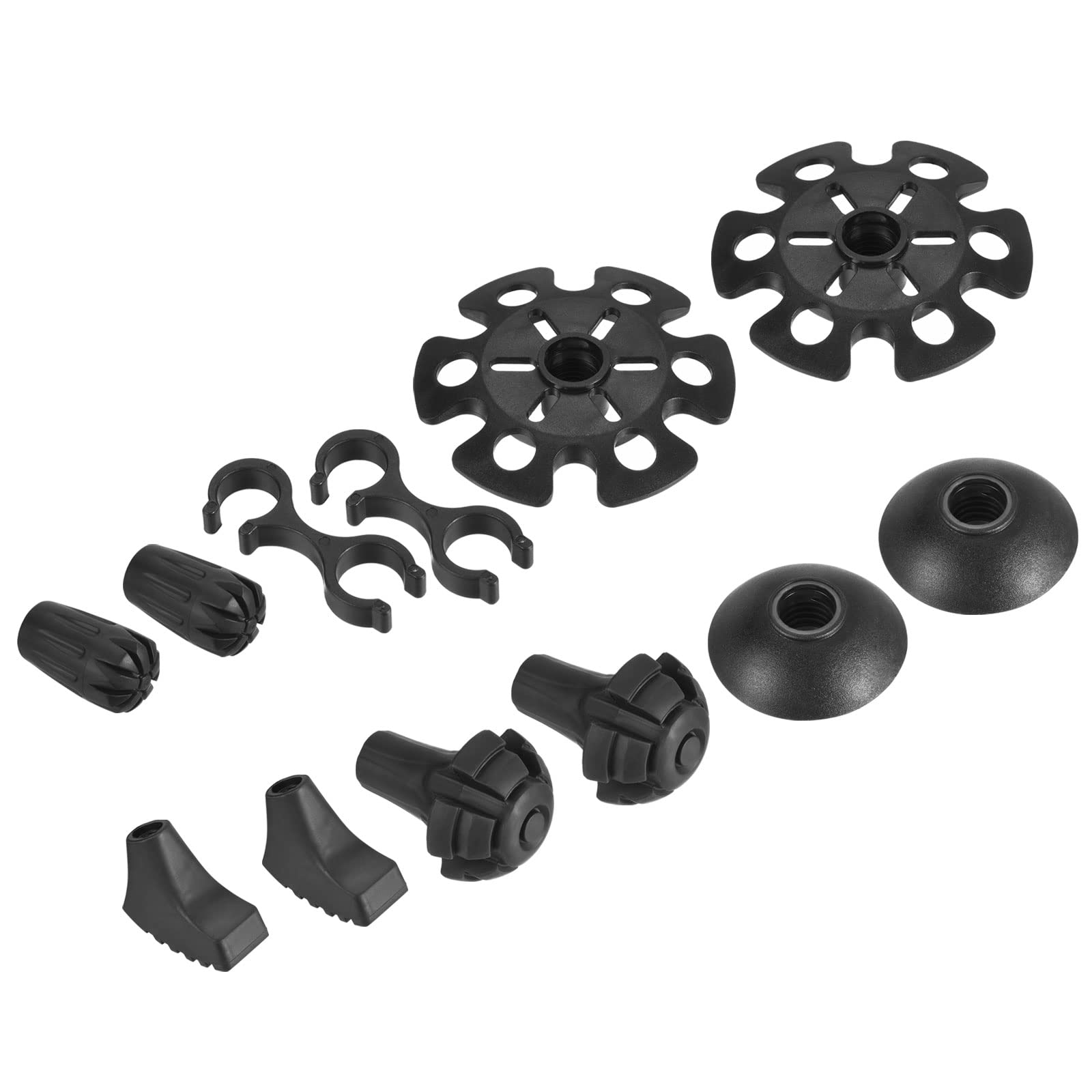 PATIKIL Trekking Pole Tips Accessories Set, 12 Pack Cane Hiking Stick Tip Protectors Replacement Grip Shock Absorbing for Outdoor Climbing Ski Poles