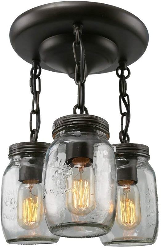 Amazon Com Mengzhu Michelle Retro Vintage Chandelier 3 Head Mason