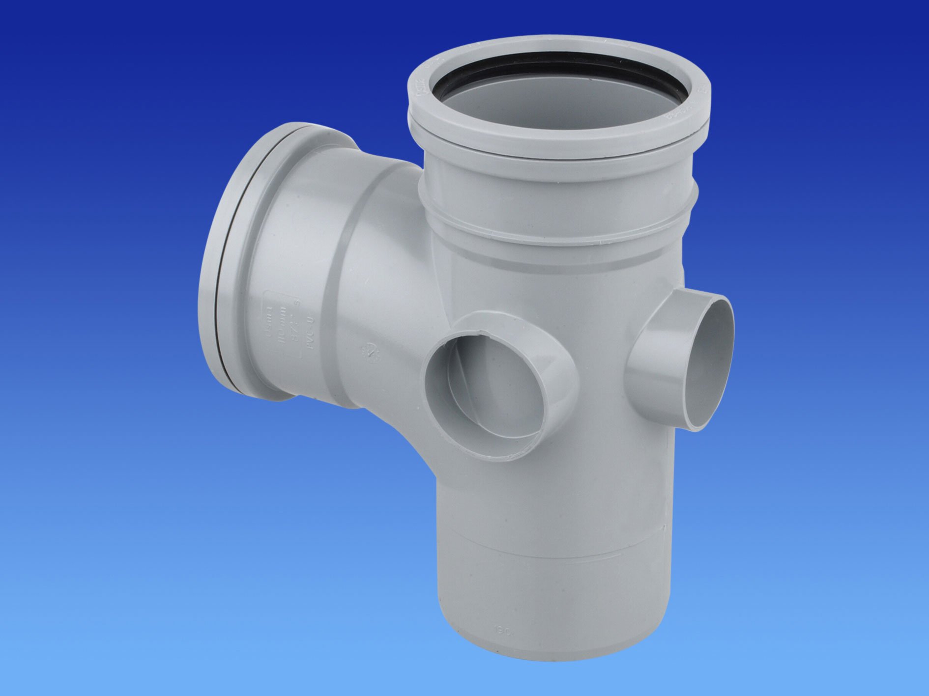 Wavin OSMA Ring Seal OSMASOIL 3S190 GREY 82MM S/S SINGLE BRANCH 87.1/2 DEGREE