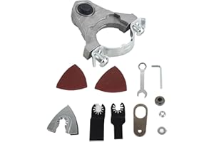 Angle Grinder to Oscillating Tool Adapter Kit, Metal Converter with Saw Blades Sanding Pads, Turns Grinder into Multi Tool fo