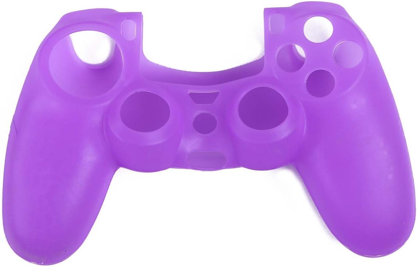 Silicone Rubber Soft case Gel Skin Cover for Sony Playstation 4 PS4 Controller-Purple