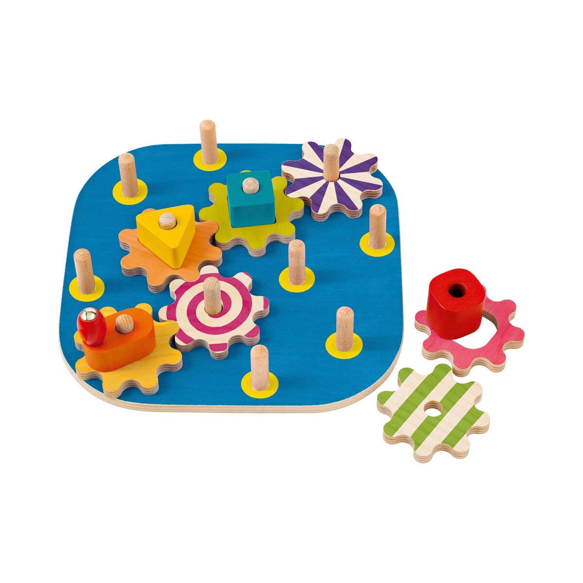 Selecta 62011 Crank Fun Motor Skills Toy 1 Year to 3 Years Wooden 20.5 cm