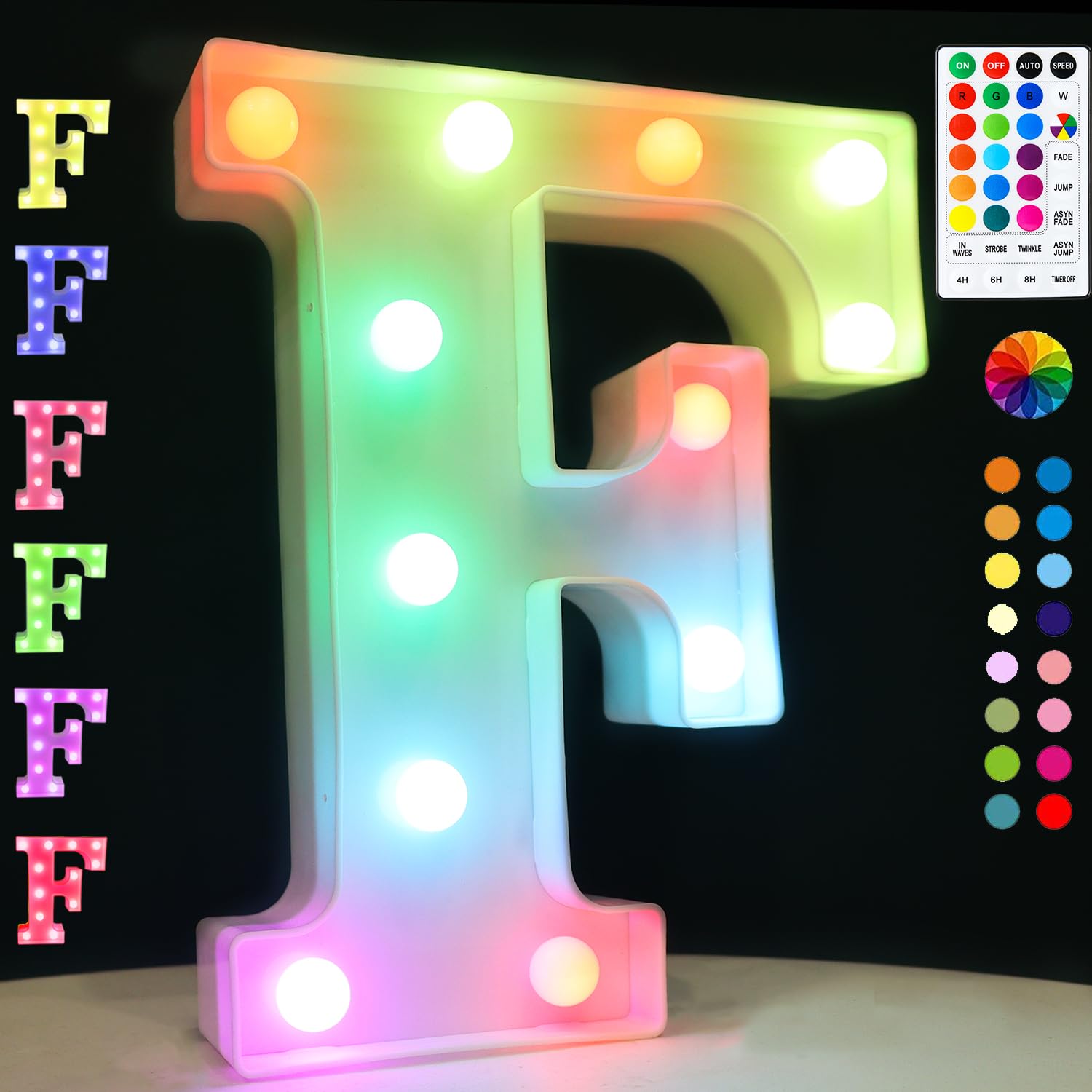 Light Up Colorful LED Marquee Letter lights, 18