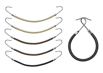 Amazon Com Mini Skater 6pcs Ponytail Hooks Elastic Small Rubber