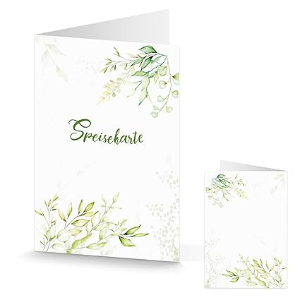 Menu Carte Mensuelle Blanche Verte Présentoir De Table