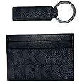 Michael Kors Gifting Boxed Signature Leather Card Holder Wallet with Key Ring
