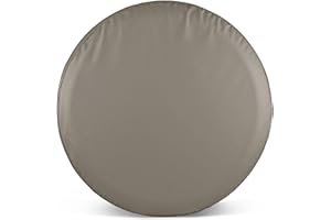 JAYKE JOY Spare Tire Cover, Gray Wheel Cover Waterproof PVC Leather Dust-Proof Universal Fit for Jeep, Trailer, RV, SUV and Camper (14 Inch)