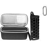 ZLiT Case for Sonos Roam Portable Speaker Travel Carrying Storage Bag with Silicone Cover(Black)