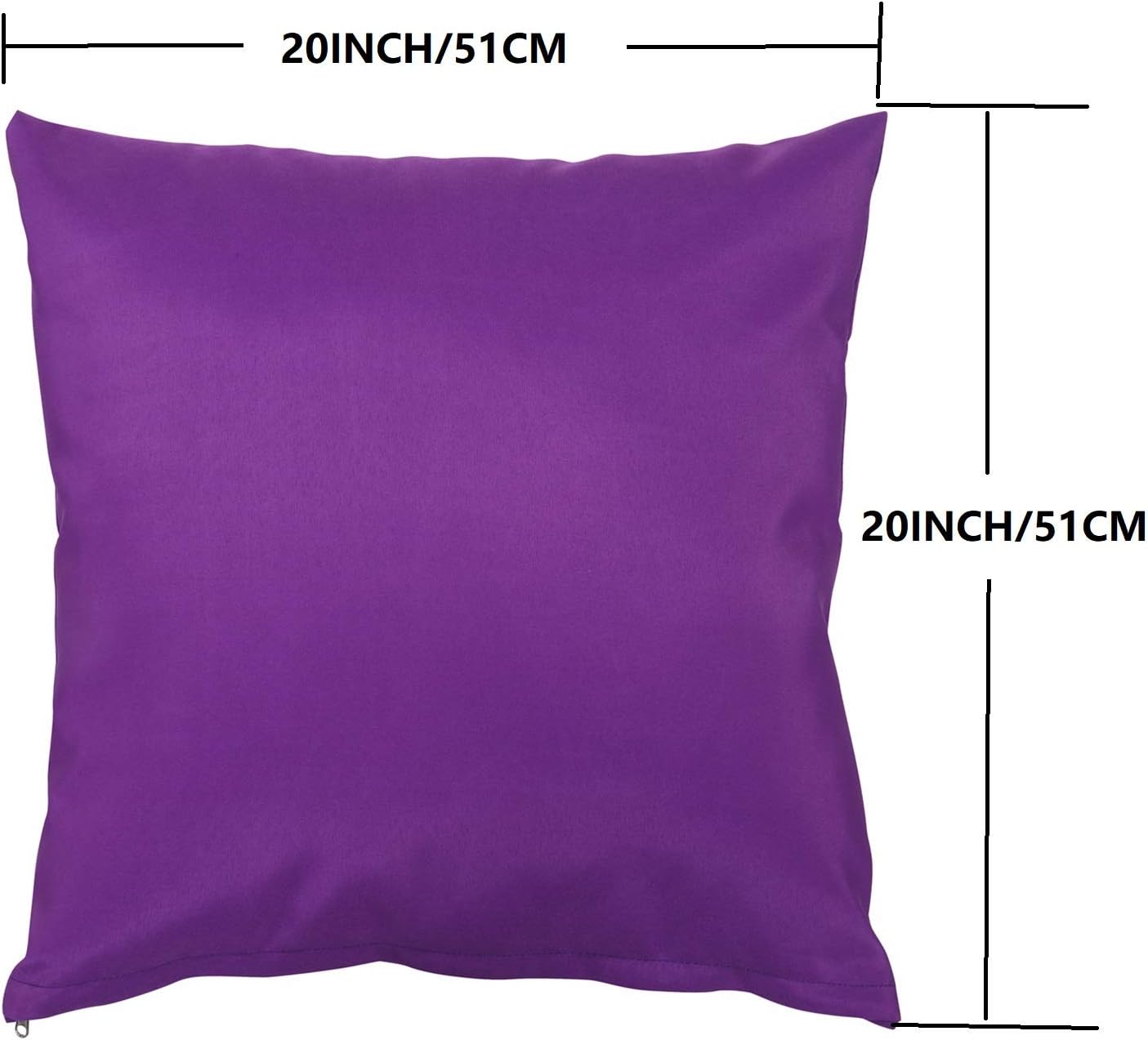 PROHIKER Set of 2 Decorative Sqaure Polyester Throw Pillow for Patio Conversation Sofa Set, 20X20IN Purple: Home & Kitchen