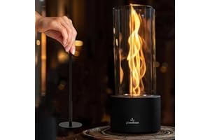 Glanzfeuer Tornado Flame Torch - US Patent Design - Upgraded Safer Gel Fuel Lantern, Modern Home Décor, Housewarming & Birthday Gift, Decorated for Home, Balcony & Yards, Weddings