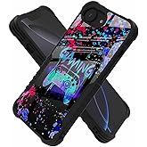 KWSAAHU Compatible with iPhone 16e Case Anti Slip Shockproof Hard PC Back Soft TPU Prevention Protective Case, Unique Design Fashion Print for Men Women - Gaming