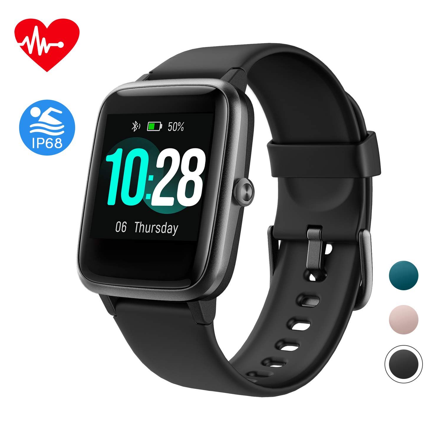 Fitpolo Health Fitness Watch, Activity Tracker with 1.3'' Color Touch