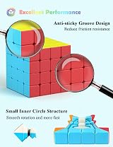 ROXENDA 4x4 Speed Cube Stickerless Frosted ABS Puzzle Toy view 3