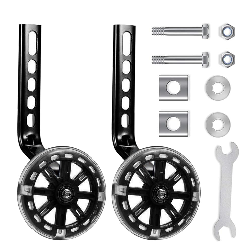 Stabilisers, Bicycle Stabilisers for Children, Universal Stabilisers for Children's Bike, Stabilisers for Adults, Auxiliary Bike Children's Bicycle (Black/1 Piece)