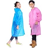 Makonus Kids Rain Jacket, 2 Pack Rain Ponchos for Kids - Reusable Raincoats for Boys and Girls Waterproof Outdoor Rain Gear