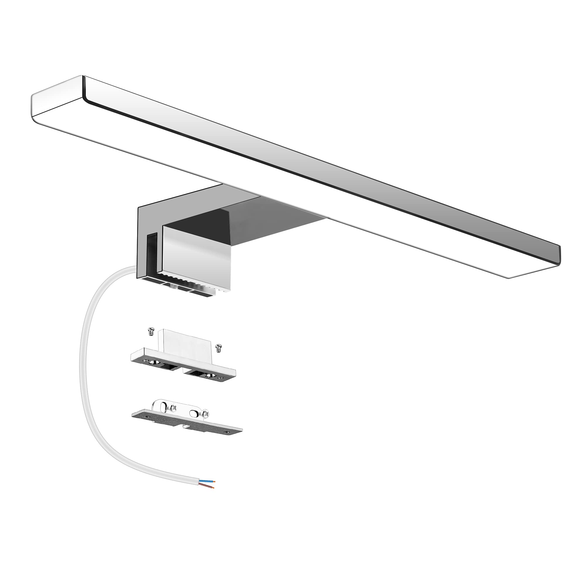 Aourow Bathroom Mirror Lights Led 5W 500LM IP44 Neutral White 4000K,Bathroom Cabinet Light Mirror Front Lighting Lamp Stainless Steel,30cm