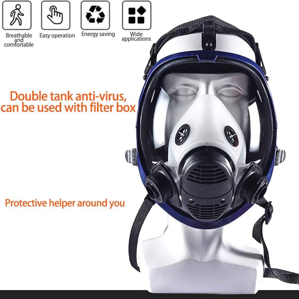 YLEI Full Face Respirator Safety Mask, Protective Mask, Full Face Wide Field of View,Widely Used in Organic Gas,Paint spary, Chemical,Woodworking