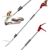 ZeyaHuanMao Retractable Snake Grabber, Aluminum Alloy Snake Tongs 55"-89" | Retractable aluminum alloy, lightweight heavy-duty tongs, secure non-slip wide jaw, safe outdoor snake catcher