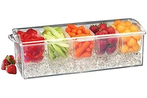 Prodyne Acrylic On-Ice Condiment, 1-Pack, Clear