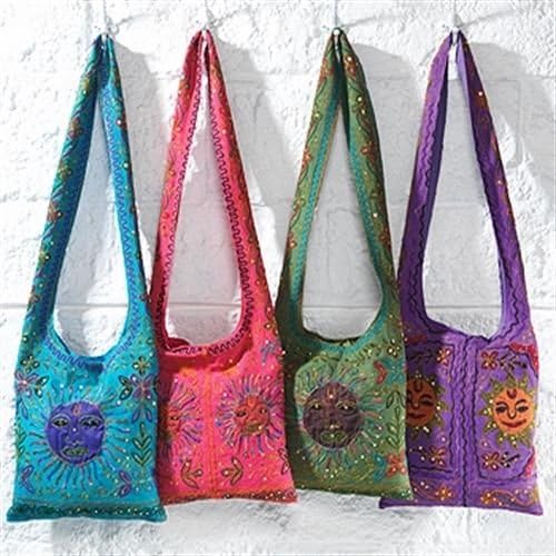 Namaste Fair Trade - Here comes the Sun Shoulder Bag (Blue)