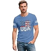 LuxLass American Flag Shirts for Men USA Patriotic T-Shirt 4th of July Tee Tops