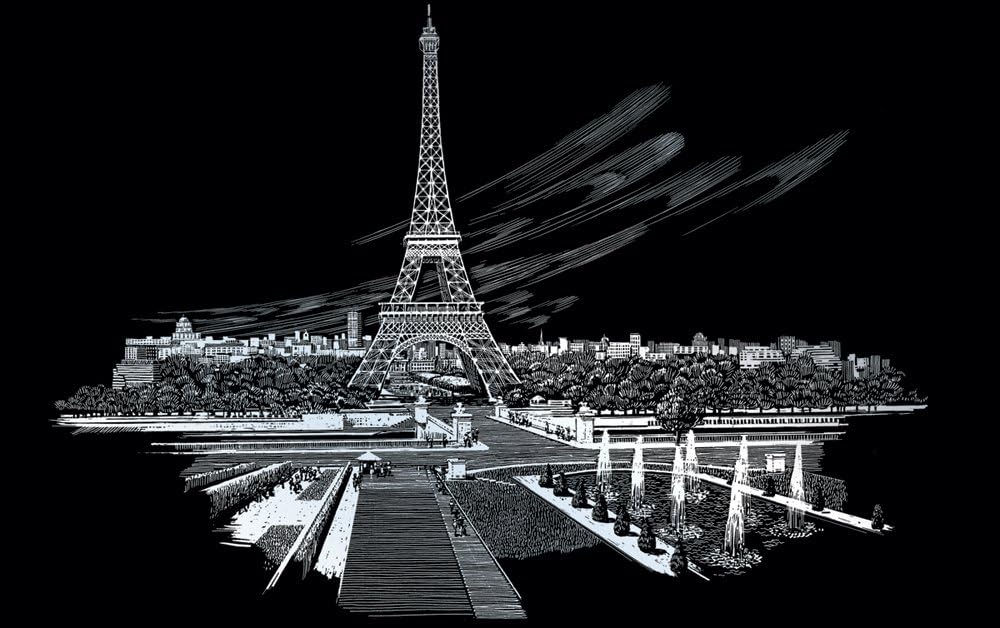 Royal & Langnickel Silver Engraving Art A3 Size Eiffel Tower Designed Painting Set, standart - Image 3