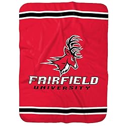 Fairfield University Primary Logo Stripes Sherpa